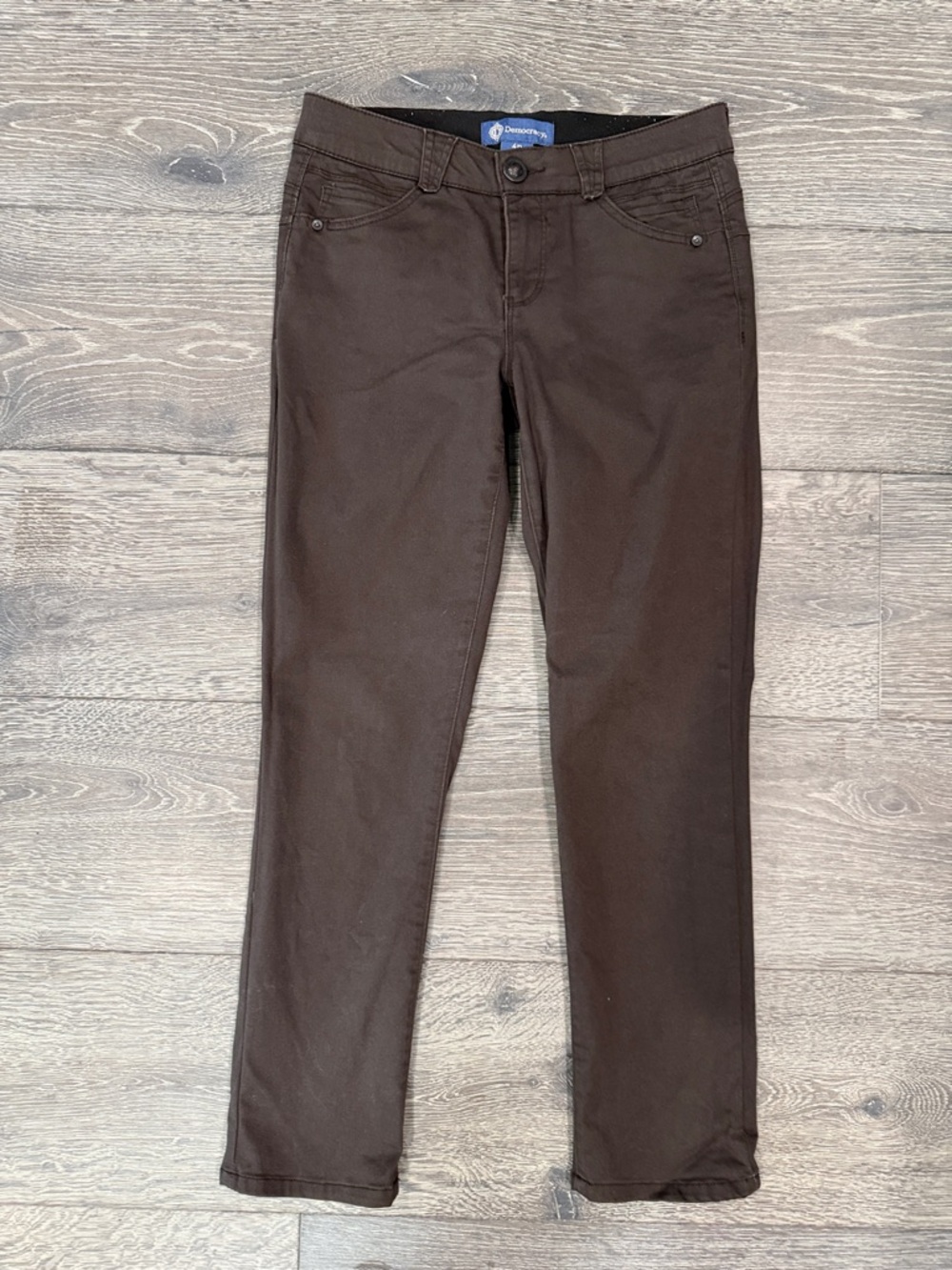 Democracy Brown Slim Straight Pants - 4P